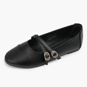 [베어파우(슈즈)]TILDA 여성 메리제인 스트랩 플랫슈즈 메쉬 캐쥬얼 단화 블랙 K2985152RA-W