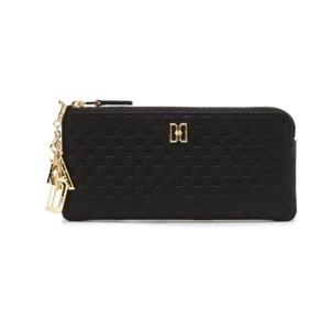 [닥스핸드백] LOUIS DD패턴 블랙 슬림 지퍼장지갑 DCWA4F518