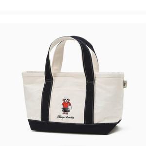 [헤지스] 네이비 퍼피자수 면 토트백[HJWA5E310N2]