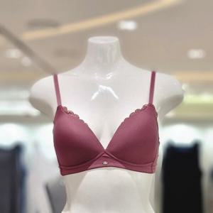 [엘르] 코랄 핑크 레이스 컴포트핏 노와이어 브라 ECWBR971CPK