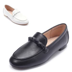 [세라] 구두 여성화  포인트 장식 컴포트 로퍼 C23P405 블랙 화이트 2CM