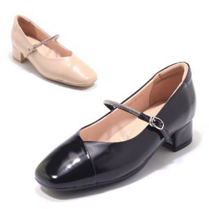 [세라] 구두 여성화 발등 보석줄 포인트 컴포트 메리제인 펌프스 C24P401 블랙 스킨 3CM