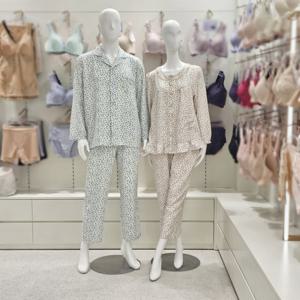 [트라이엄프] 커플 웨이브 튤립 긴팔 파자마 잠옷 TEWPJ112