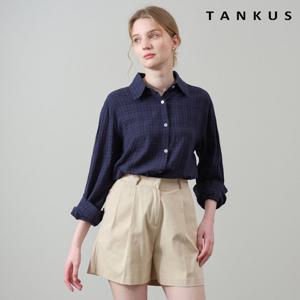 [탱커스]카라넥 코튼 체크 셔츠 (TX1BL006L0)