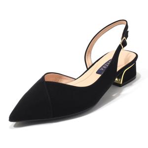 [세라] 구두 여성화 골드 포인트 슬링백 S24G005 블랙 3CM