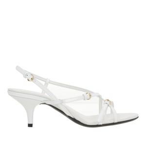 미우미우 화이트 페이턴트 가죽 더블 버클 샌들 5X342EFB055 06