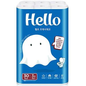 헬로 프레시데코 3겹 27m 30롤 롤휴지 화장지 집들이선물