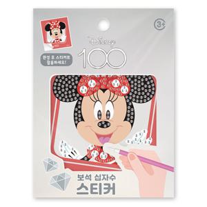 디즈니 어린이 보석십자수 스티커 미니마우스 10x11 BSTG1-34