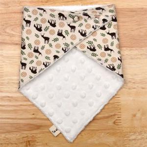 유아스카프 국내제작 극세사 스노우빕 블랙사슴 턱받이 스카프빕