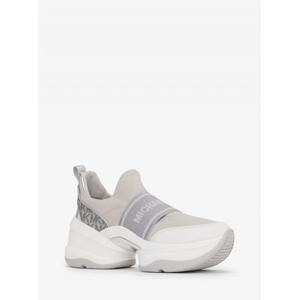 마이클 코어스 올림피아 메탈릭 스쿠버 스니커즈 49S5OLFP2D40 실버