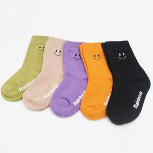 영아양말 미소 예쁜 색양말 5족 유아용 아동용 얼집 생일 선물