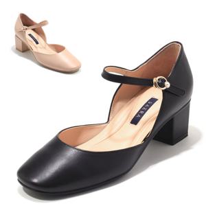 [세라] 구두 여성화 메리제인 펌프스 S24P006 블랙 분홍 5CM