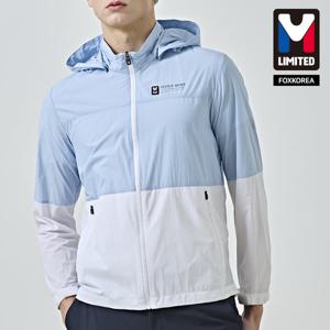 엠리밋 남여공용 홑겹 배색 바람막이 스카이 - LGUSJ31309