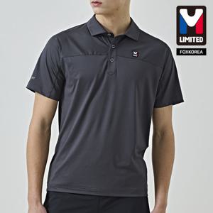 엠리밋 남성 스판 반팔 카라 티셔츠 차콜 - LGUST321C4