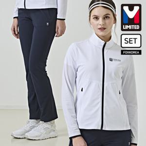 엠리밋 여성 스판 트레이닝 세트 화이트 - LGUSF30610