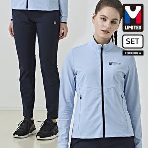 엠리밋 여성 스판 트레이닝 세트 스카이 - LGUSF30609