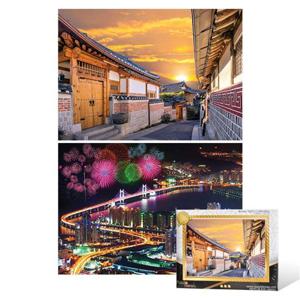 퍼즐108피스 108피스 직소퍼즐 - 한옥마을과 광안대교 (2종)(미니)