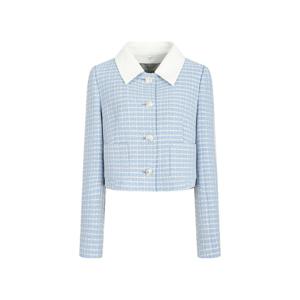 [제이제이 지고트]배색 칼라 크롭 트위드 재킷GN2A0JK23