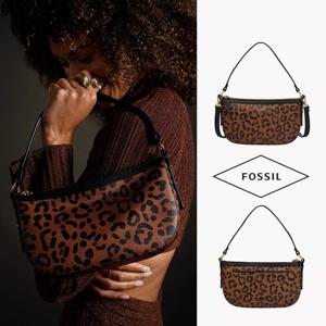 파슬 Fossil ZB11098 여자 레오파드 Jolie 스몰 크로스 토트백