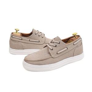 남성 3홀 모노톤 캔버스 편한 캐주얼화 로퍼 운동화