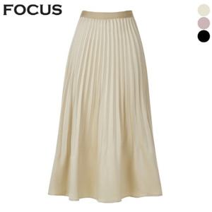 플리츠 플레어 새틴 스커트_VFI5S1SK8251