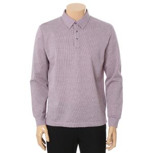 [바쏘]바쏘 SS 퍼플  고급 면 혼방 스트레치 기능성 기본카라 긴팔티셔츠BSY5KT42A