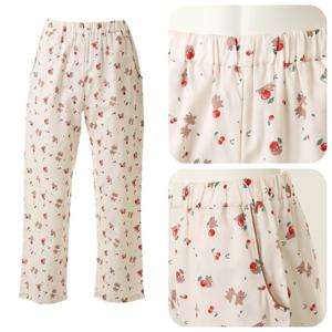 [비너스]여성용 순면 가벼운원단 체리와 곰돌이나염 잠옷바지 VPA450WP