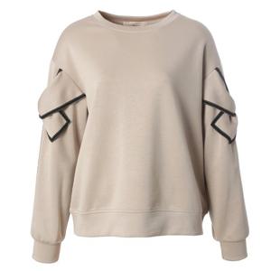 [페이지플린]라운드넥 소매 리본 맨투맨 티셔츠 (F5ATS001)