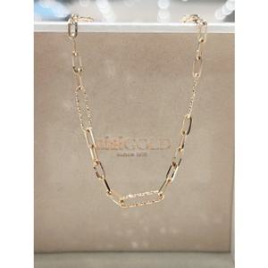 미니골드 18k 클립컷팅 체인팔찌 BLEM4083