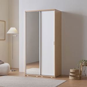 라자가구 비바 빅 1000 슬라이딩 거울 옷장 긴옷장형 LJY392