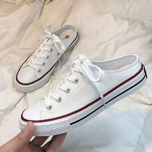 기본 뮬 스니커즈 운동화 베이직 캔버스화 캐주얼화