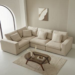 착불 플레이스 스마트패브릭 구스 코너형 모듈 4인용 소파