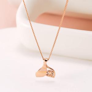 [비앤비골드] 14K 통통 고래꼬리 샴페인 체인 목걸이 JNN40954