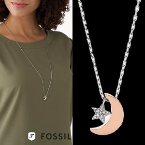 파슬 Fossil JOF00518998 여자 달과 별 Two-Tone 목걸이