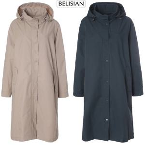 여성 나그랑 후드 롱 트랜치 코트 BY5133