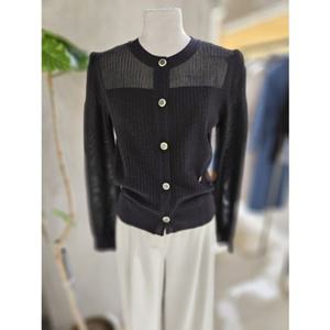 [ZOOC] 울 블렌드 시스루 블록 가디건 (Z251KSL003)