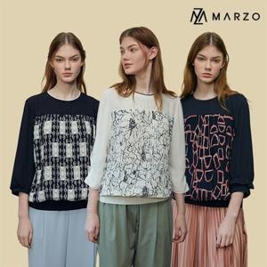 [마르조][1종]네크 포인트 블라우스_QBMFB017