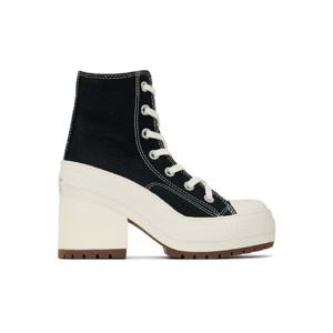 25 FW 컨버스 여성 블랙 척 70 드 럭스 하이탑 힐 스니커즈 251799F122003