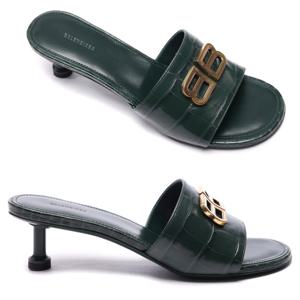 [발렌시아가] 23SS 여성 BB 로고 크로커다일 샌들 (722309 WBED1 3080 23S)