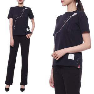 [톰브라운] 22SS 여성 미세스 톰 카이트 엠브로이더리 반팔 티셔츠 (FJS106E_10317_415_22S)