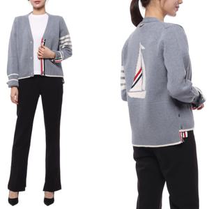 [톰브라운] 23FW 여성 세일보트 인타르시아 울 가디건 (FKC520A Y1029 440 23F)