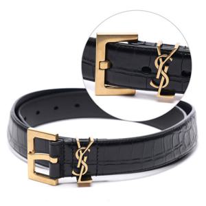 [생로랑] 23SS 남성 모노그램 벨트 (634440_DZE0W_1000_23S)