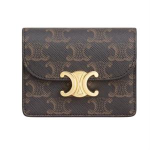 셀린느 트리옹프 명함 지갑 - 트리옹프 캔버스 램스킨 10N062DB7