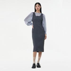 [랩]뒤트임 슬림 롱 원피스(AQ1WO140)