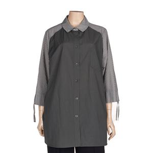 [프렐린]스트라이프 배색 아우터형 블라우스.RBB222050