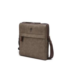 [닥스ACC] [EMBLEM] 베이지 투톤 캔버스 크로스백 DBBA5E082