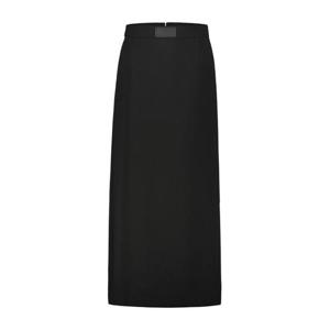 베트멍 여성 블랙 Cut 울 로고 롱 스커트 WA65SK700B BLACK