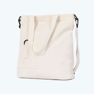 베이지- 캐주얼 학생 코튼 에코백 크로스 소지품 가방