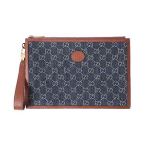 [구찌] 인터로킹 GG 파우치백/블루/672953 2KQGT 8375