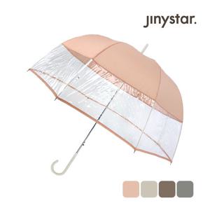 [지니스타(우양산)]65 돔형 투명보더 장우산 OUJSU80005